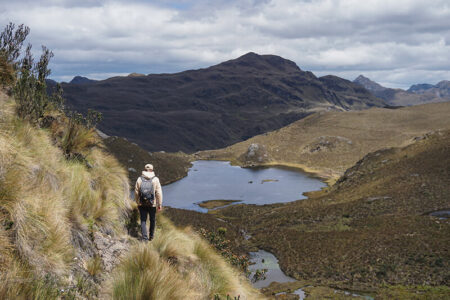 Hiking in National park Cajas